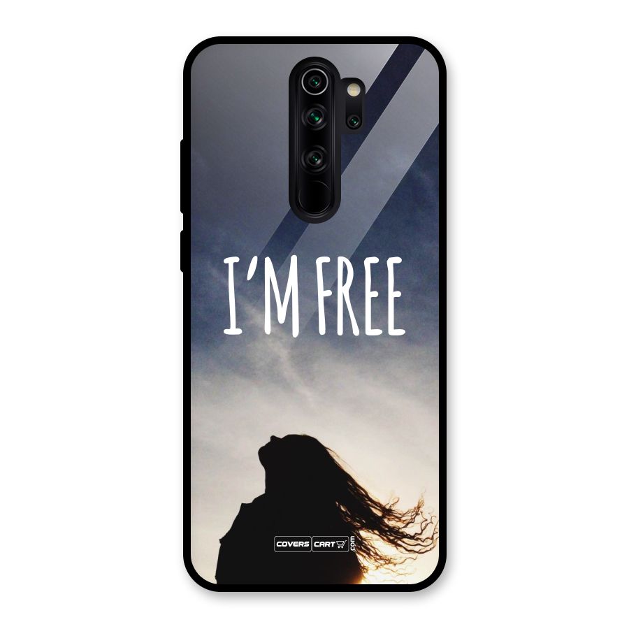 I m Free Glass Back Case for Redmi Note 8 Pro