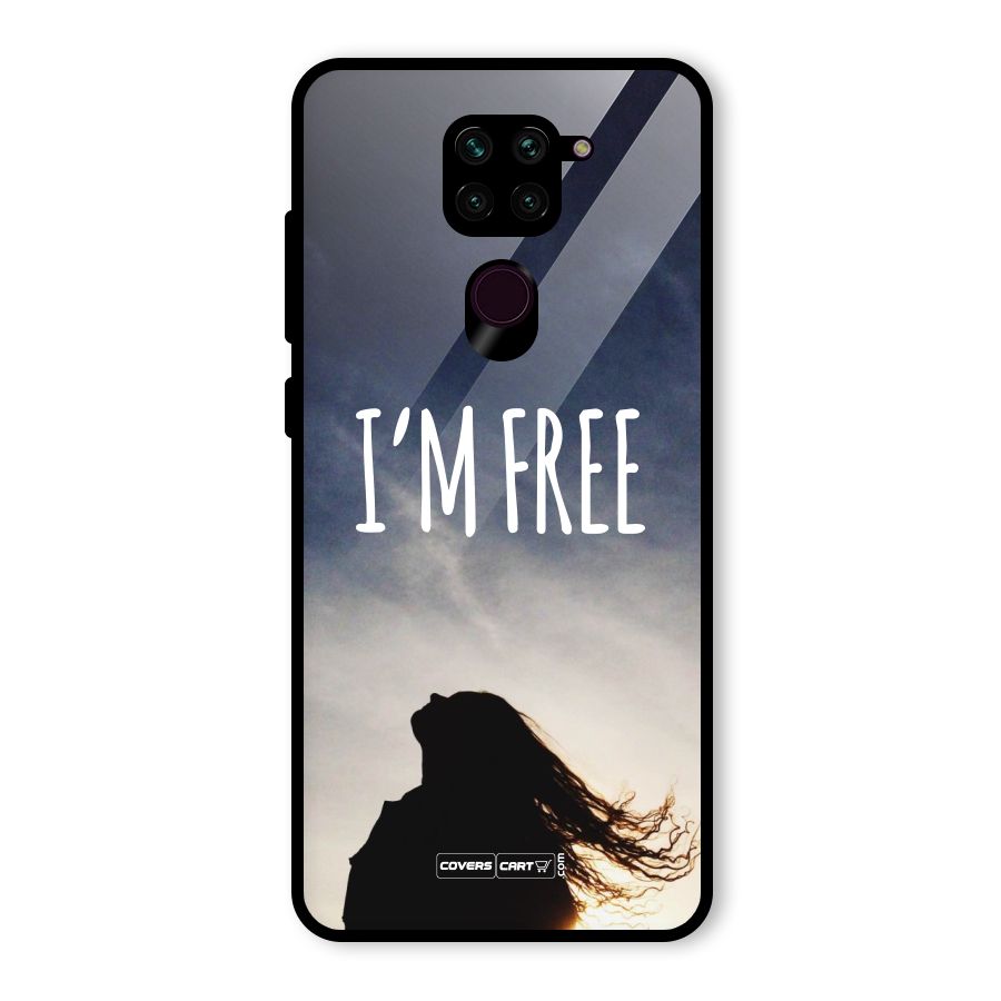 I m Free Glass Back Case for Redmi Note 9
