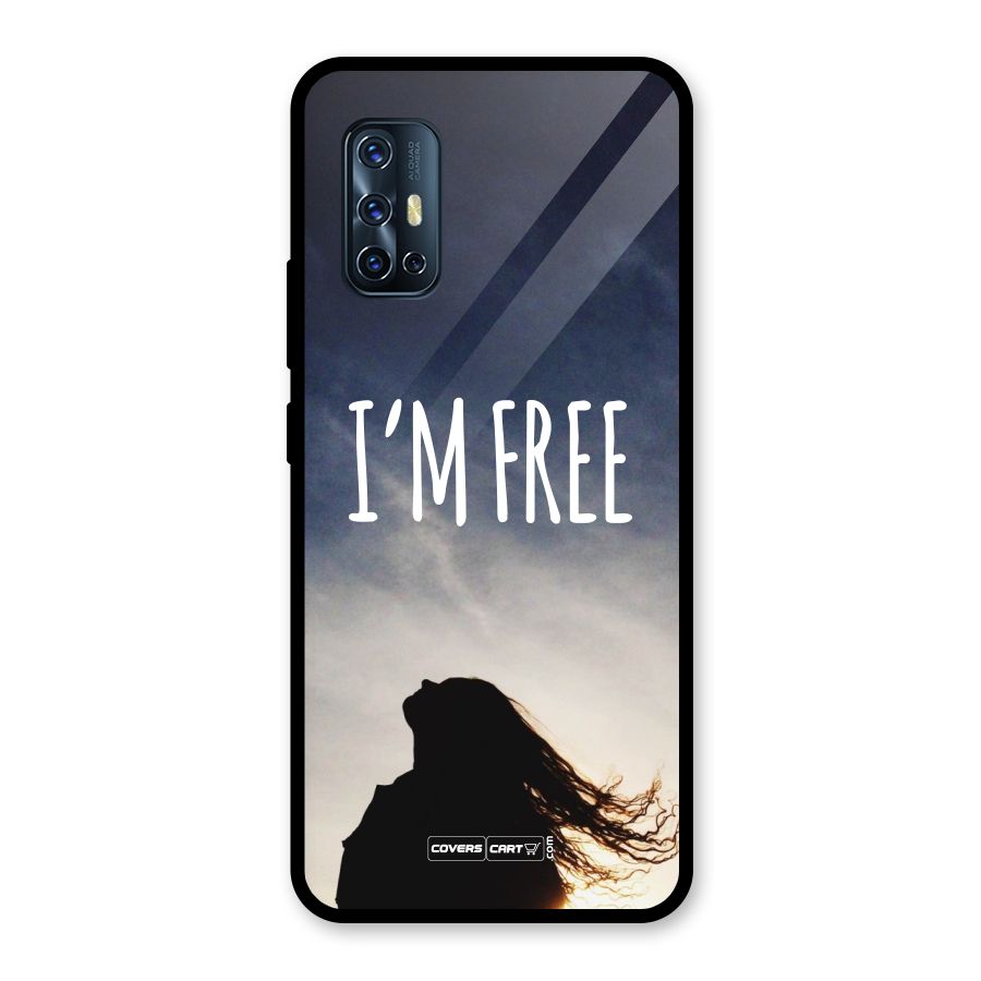 I m Free Glass Back Case for Vivo V17