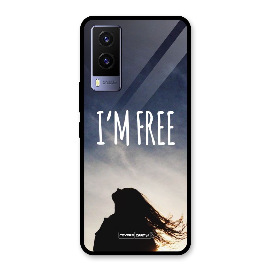 I m Free Glass Back Case for Vivo V21e 5G