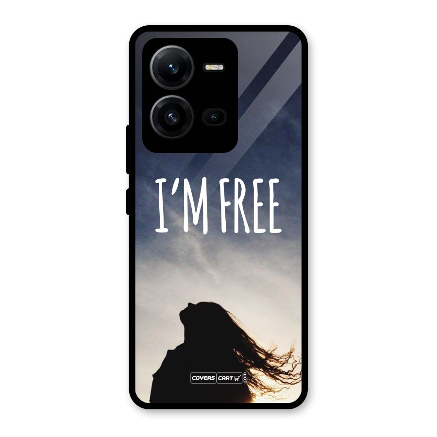 I m Free Glass Back Case for Vivo V25
