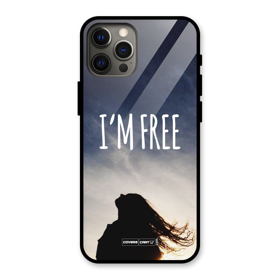 I m Free Glass Back Case for iPhone 12 Pro Max