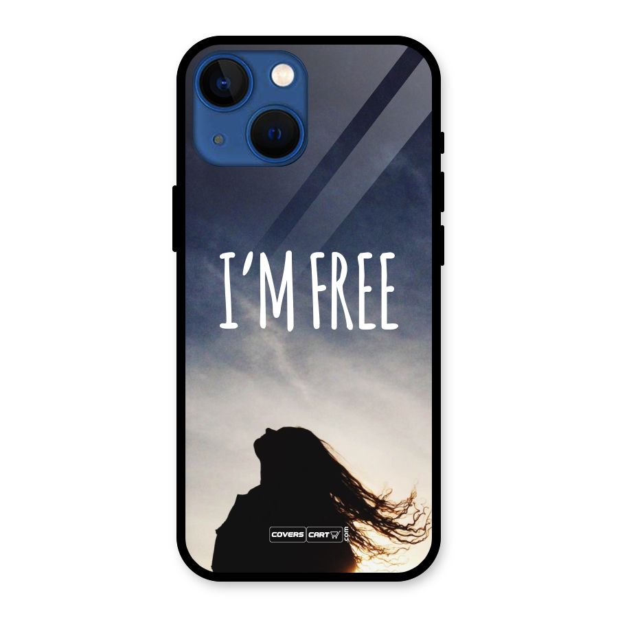 I m Free Glass Back Case for iPhone 13 Mini