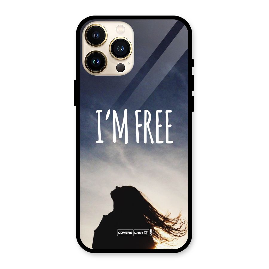 I m Free Glass Back Case for iPhone 13 Pro Max