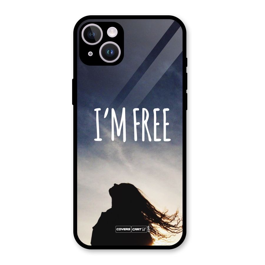 I m Free Glass Back Case for iPhone 14 Plus