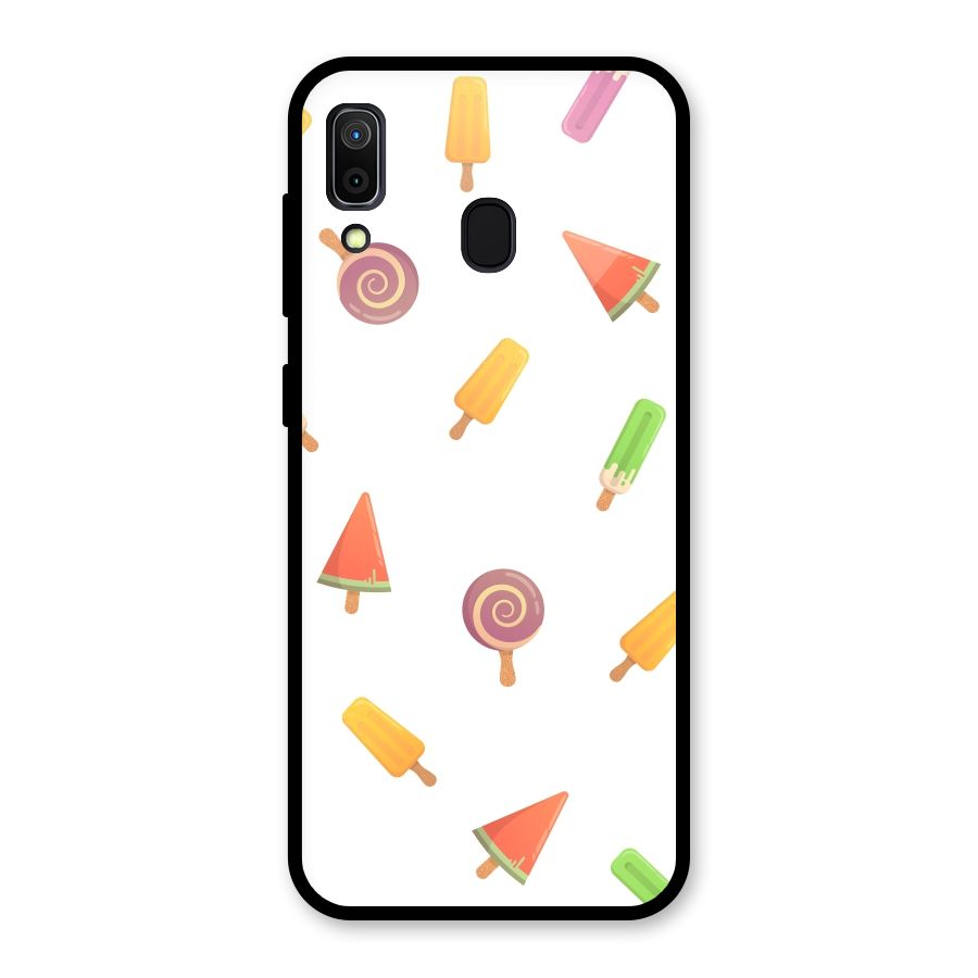 Ice Cream Colors Glass Back Case for Galaxy A30