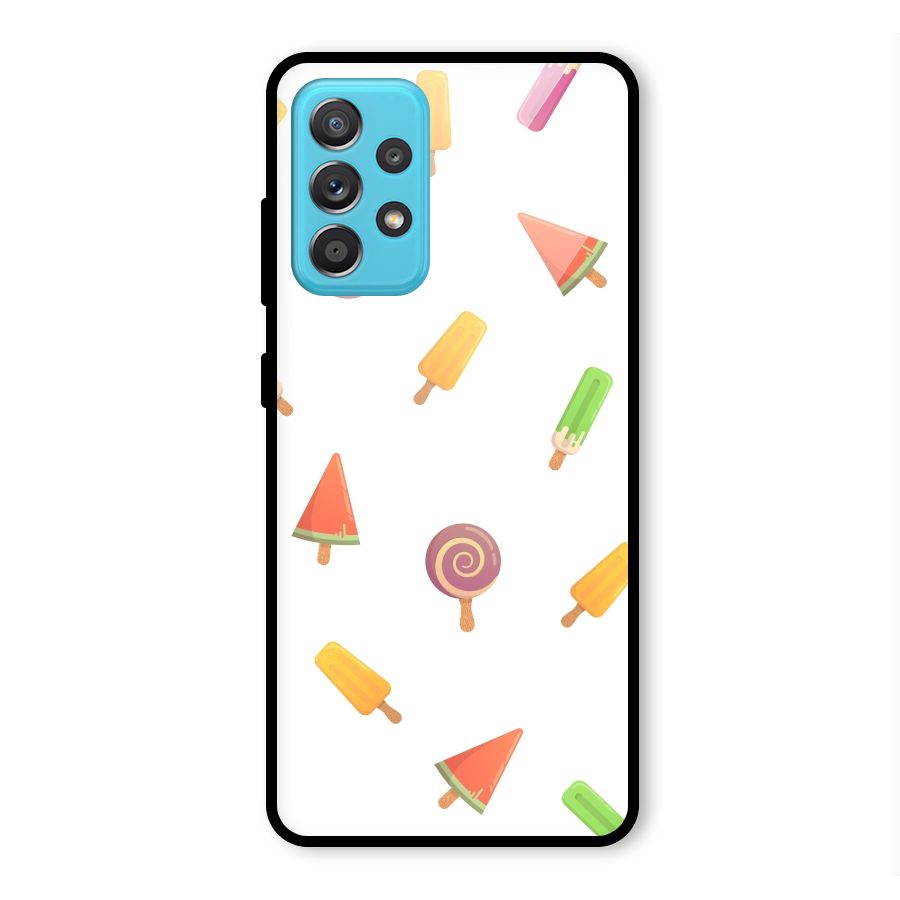 Ice Cream Colors Glass Back Case for Galaxy A52