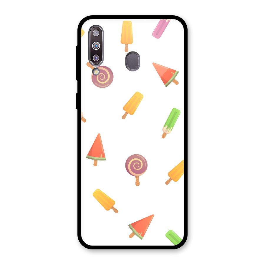 Ice Cream Colors Glass Back Case for Galaxy M30