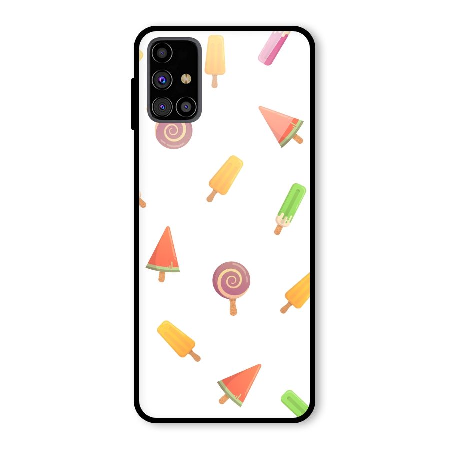 Ice Cream Colors Glass Back Case for Galaxy M31s
