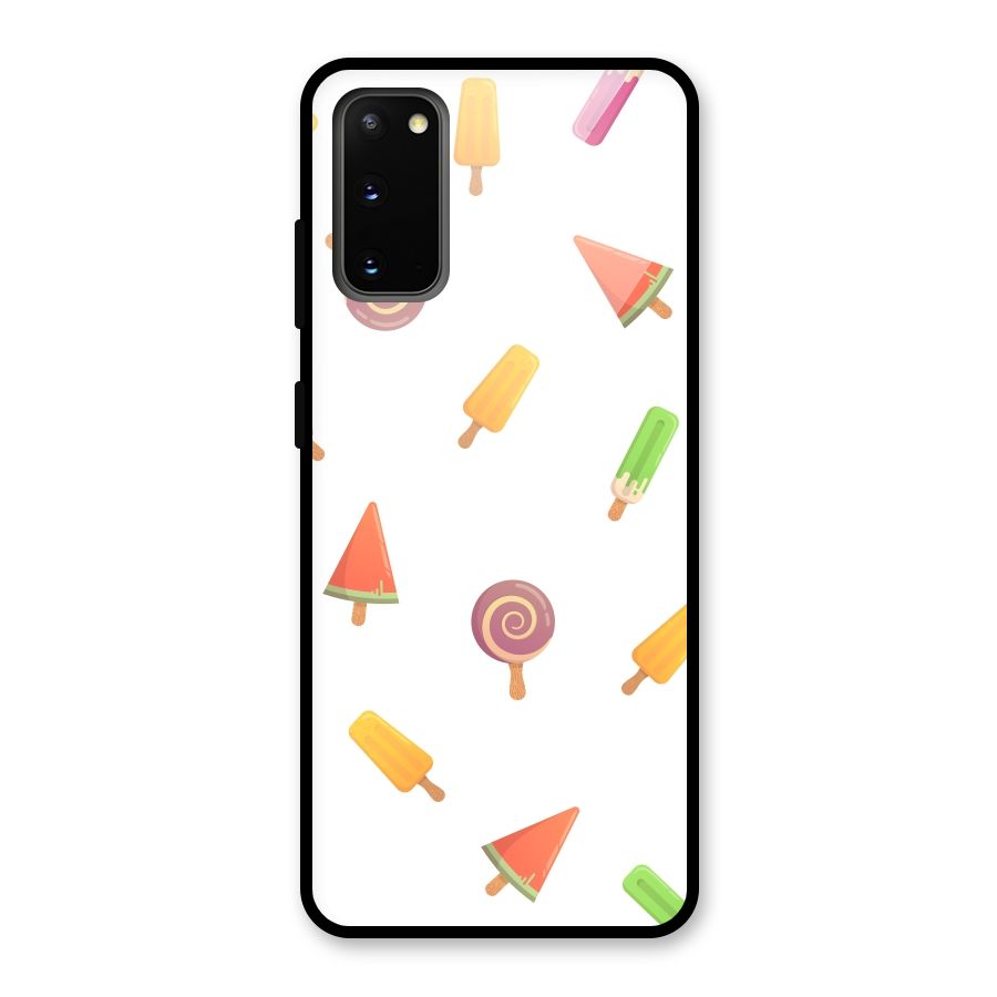 Ice Cream Colors Glass Back Case for Galaxy S20