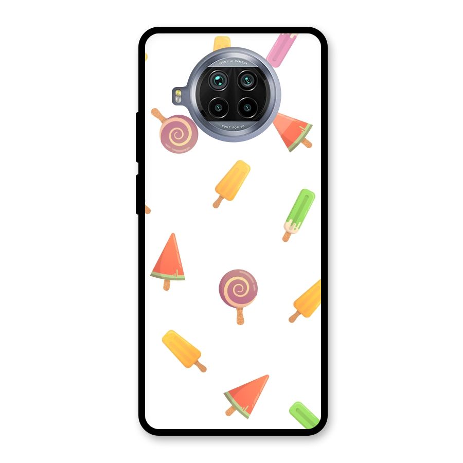 Ice Cream Colors Glass Back Case for Mi 10i