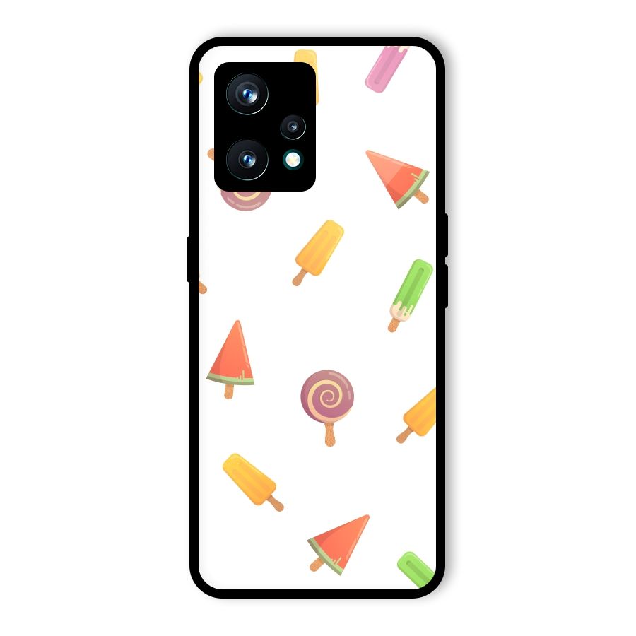 Ice Cream Colors Glass Back Case for Realme 9 Pro Plus 5G