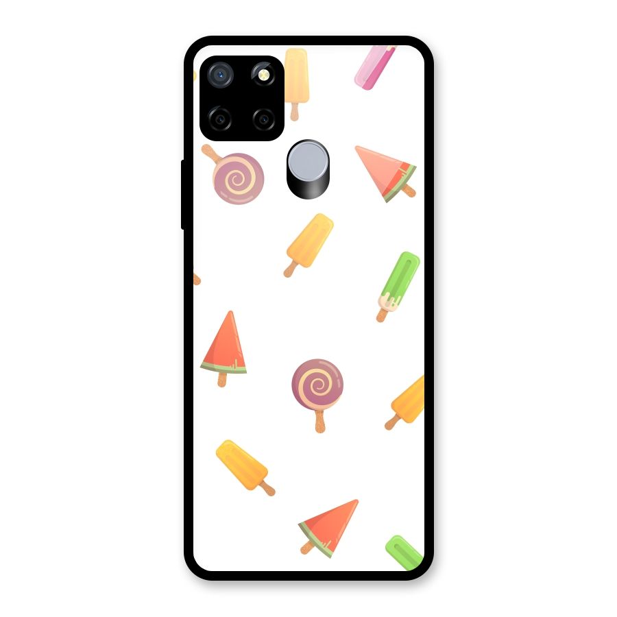Ice Cream Colors Glass Back Case for Realme Narzo 20