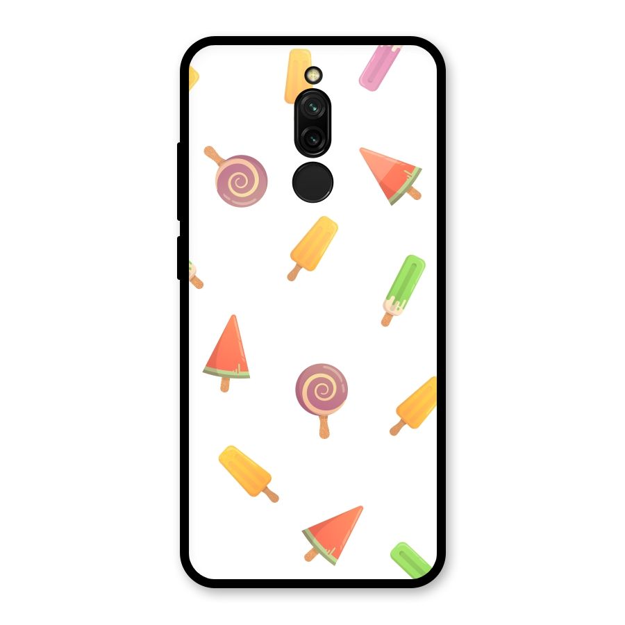 Ice Cream Colors Glass Back Case for Redmi 8