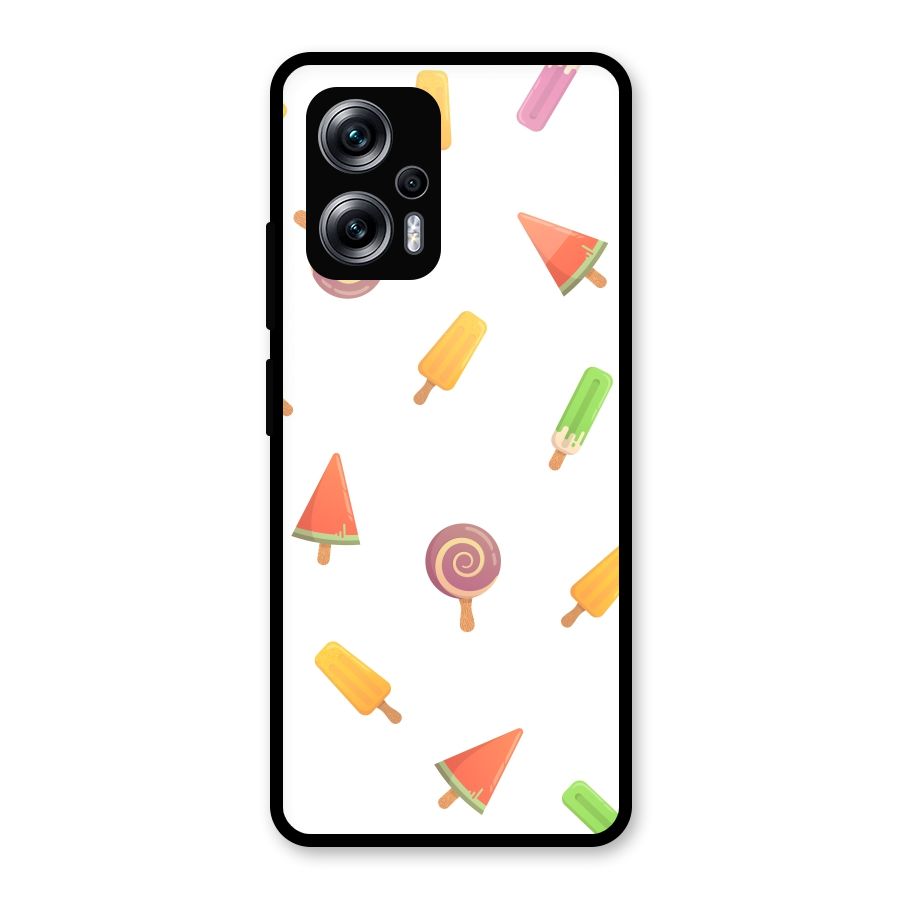 Ice Cream Colors Glass Back Case for Redmi K50i