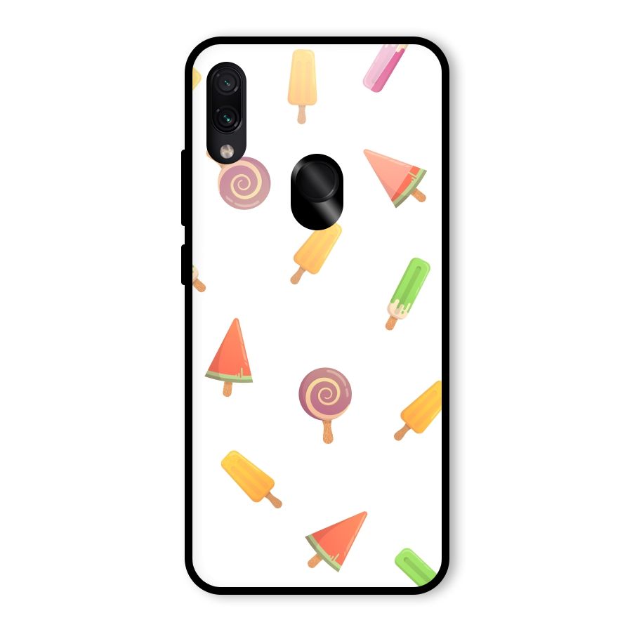 Ice Cream Colors Glass Back Case for Redmi Note 7S