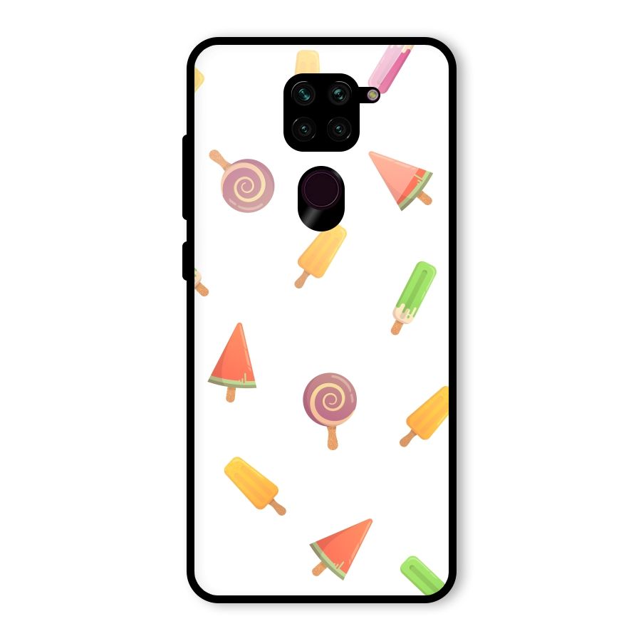 Ice Cream Colors Glass Back Case for Redmi Note 9
