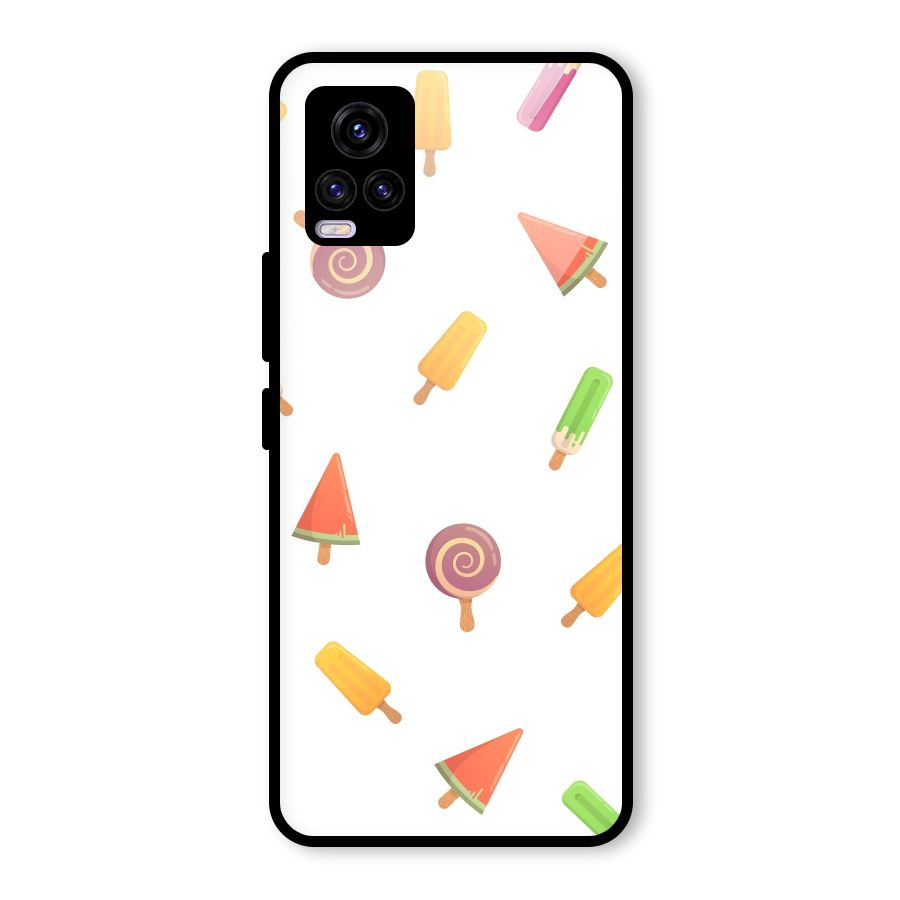 Ice Cream Colors Glass Back Case for Vivo V20