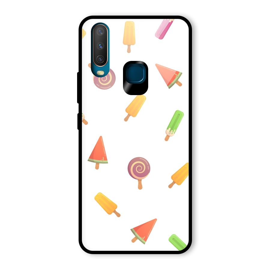 Ice Cream Colors Glass Back Case for Vivo Y17
