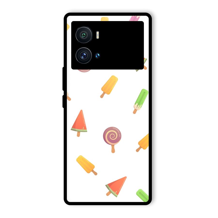 Ice Cream Colors Glass Back Case for Vivo iQOO 9 Pro