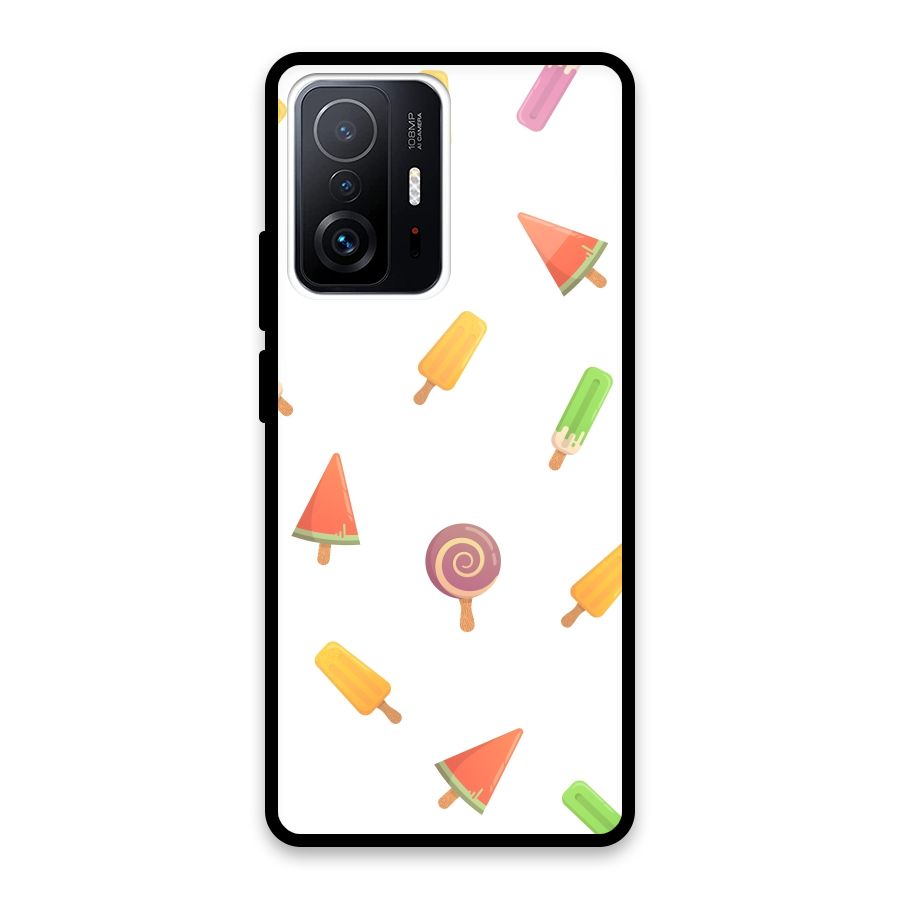 Ice Cream Colors Glass Back Case for Xiaomi 11T Pro