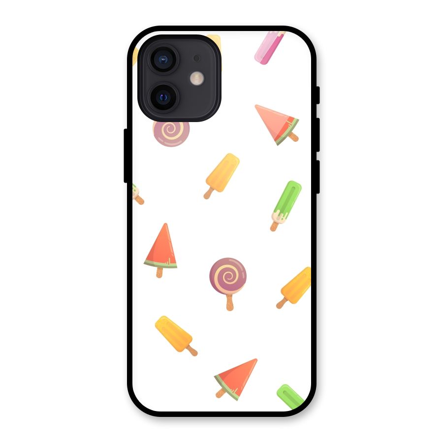 Ice Cream Colors Glass Back Case for iPhone 12