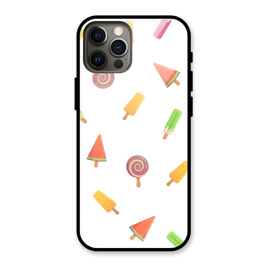 Ice Cream Colors Glass Back Case for iPhone 12 Pro