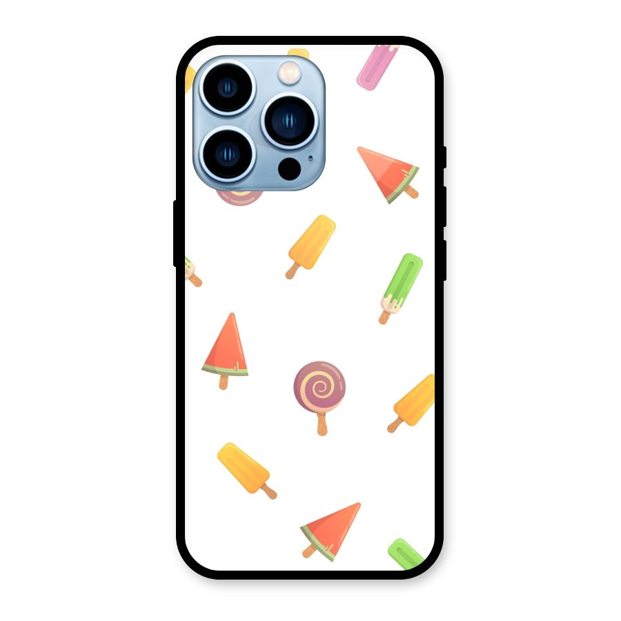 Ice Cream Colors Glass Back Case for iPhone 13 Pro