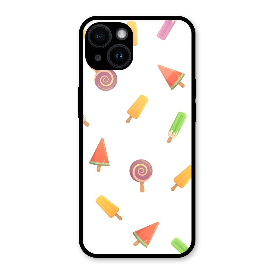 Ice Cream Colors Glass Back Case for iPhone 14