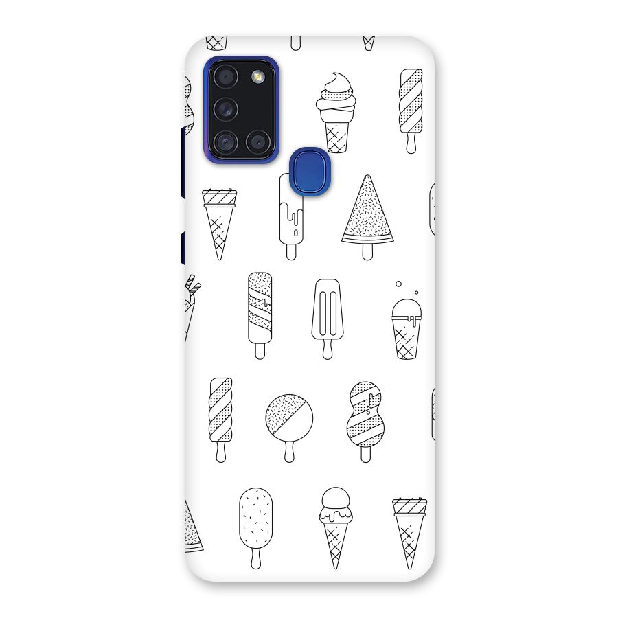 Ice Cream Lines Back Case for Galaxy A21s