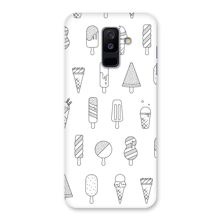Ice Cream Lines Back Case for Galaxy A6 Plus