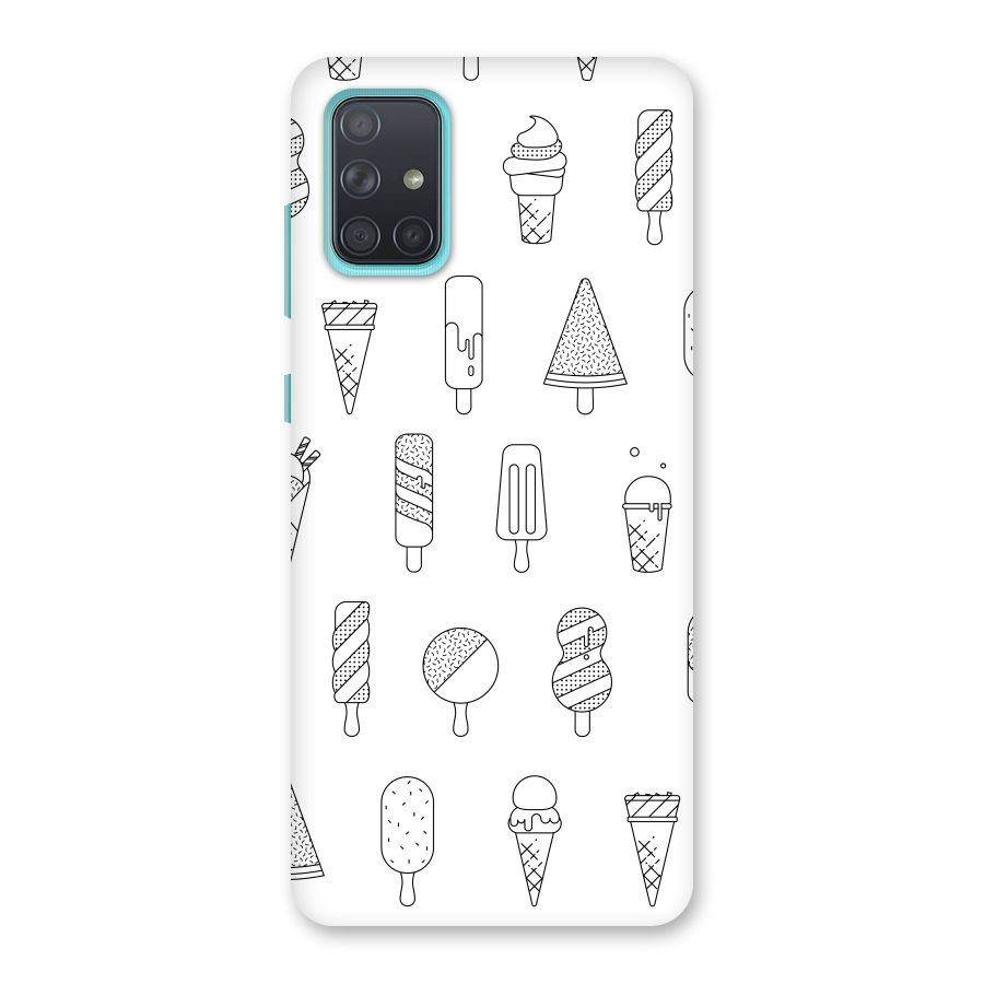 Ice Cream Lines Back Case for Galaxy A71
