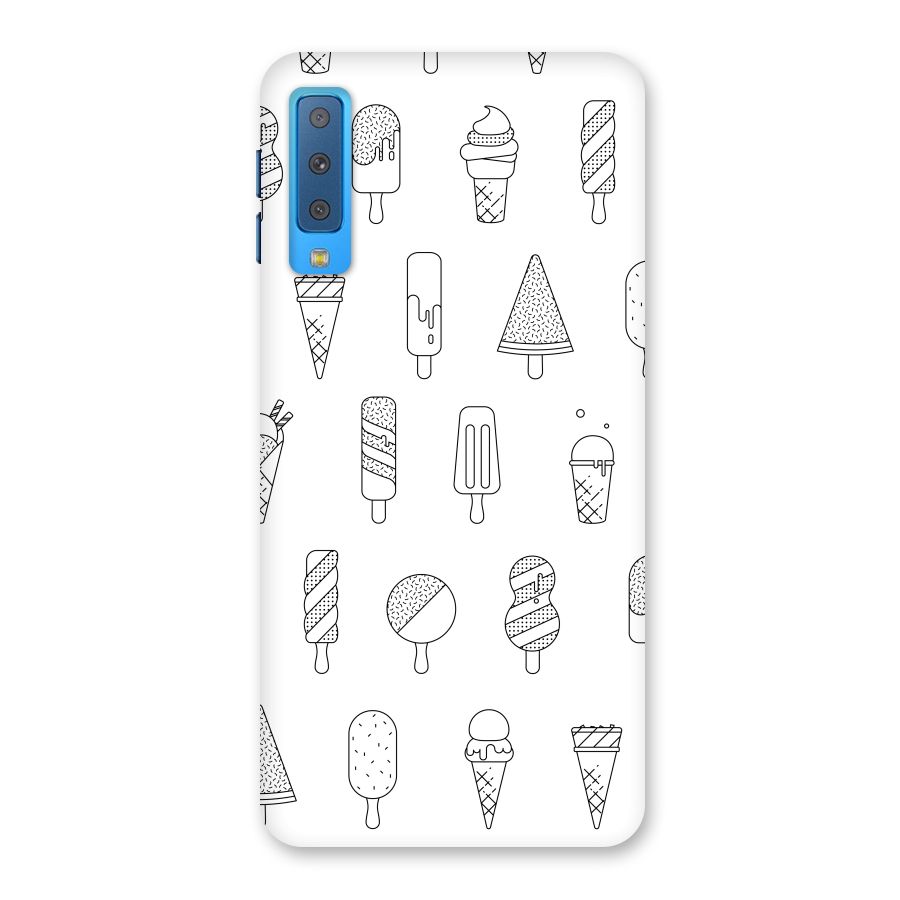Ice Cream Lines Back Case for Galaxy A7 (2018)