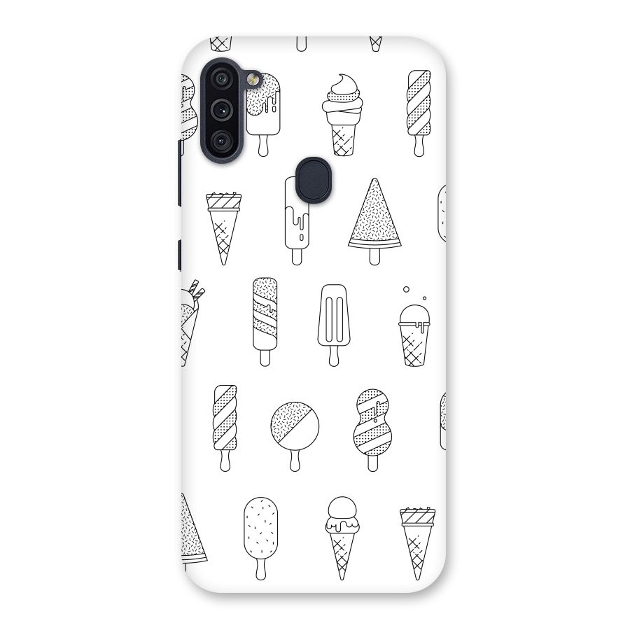 Ice Cream Lines Back Case for Galaxy M11