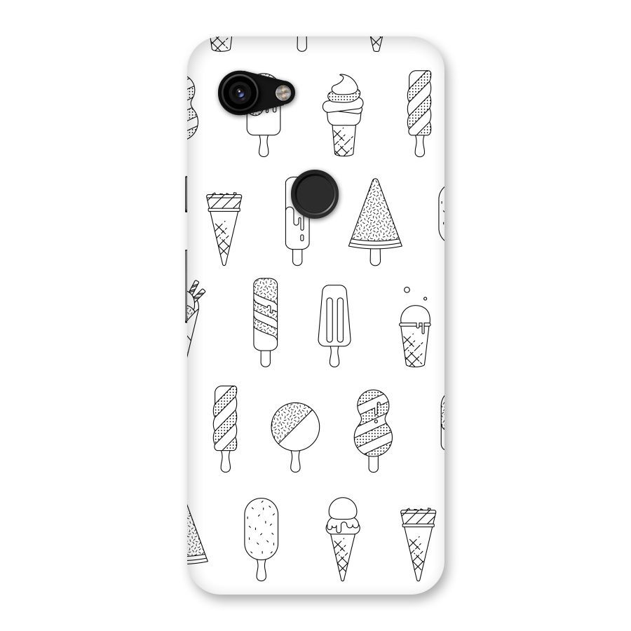 Ice Cream Lines Back Case for Google Pixel 3a