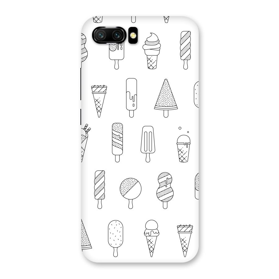 Ice Cream Lines Back Case for Honor 10