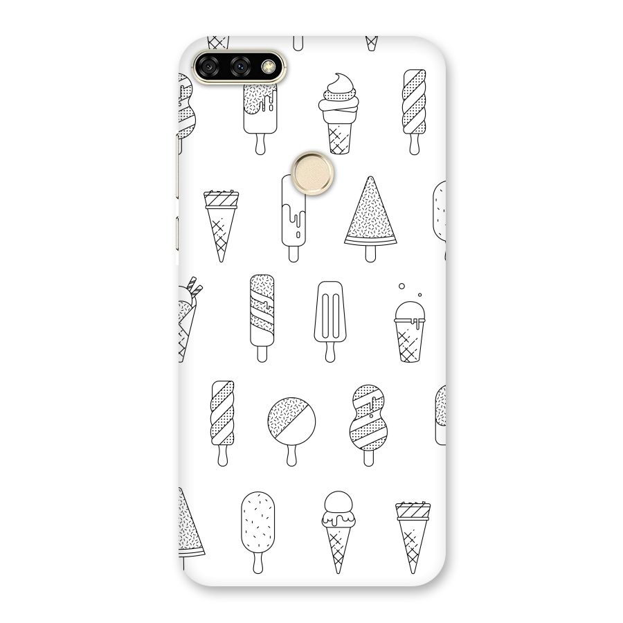 Ice Cream Lines Back Case for Honor 7A