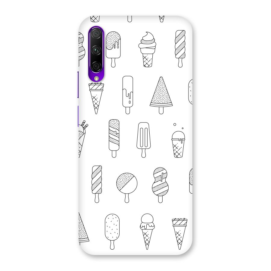 Ice Cream Lines Back Case for Honor 9X Pro