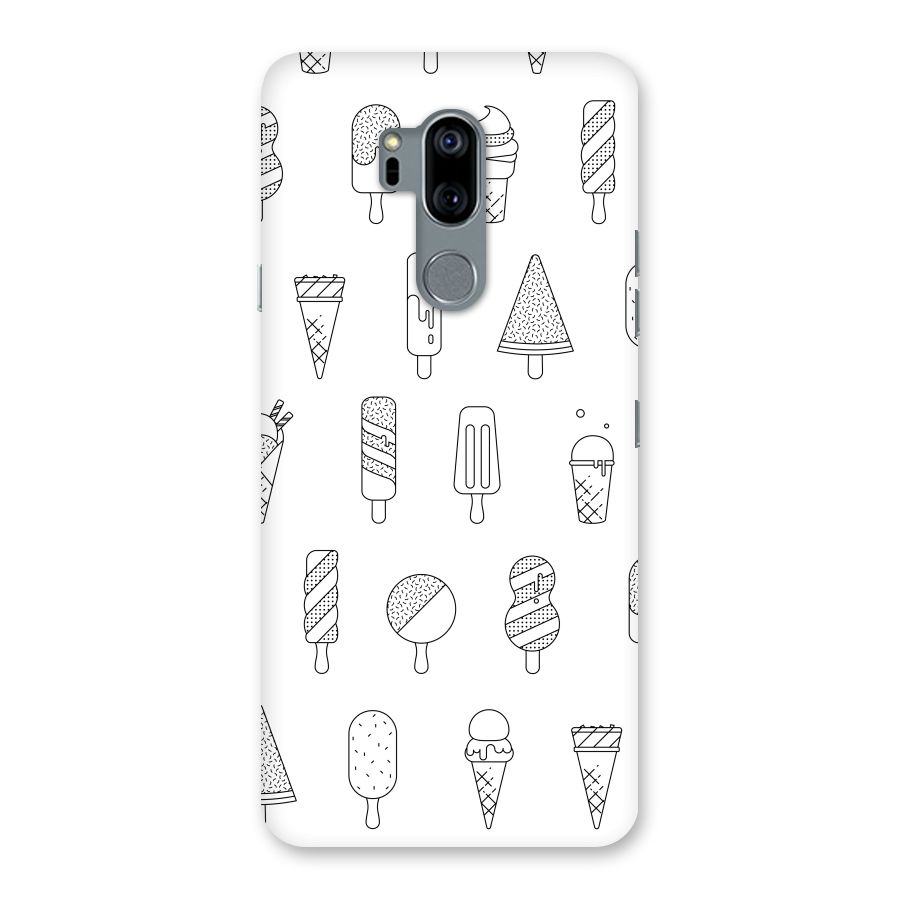 Ice Cream Lines Back Case for LG G7