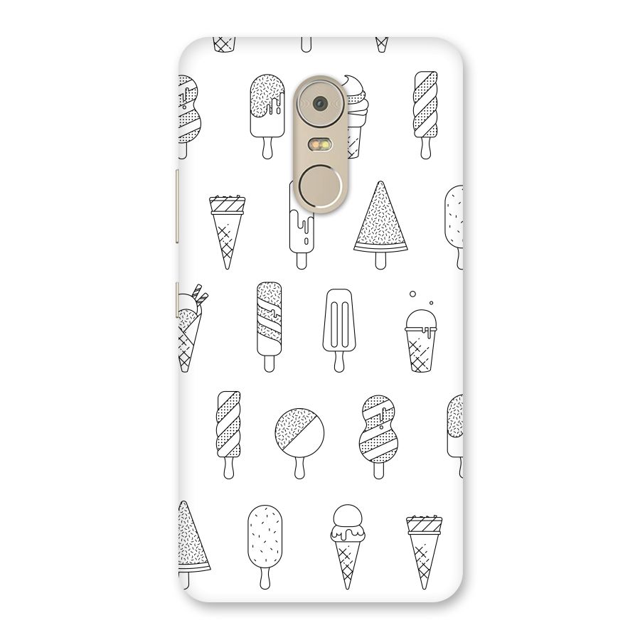 Ice Cream Lines Back Case for Lenovo K6 Note