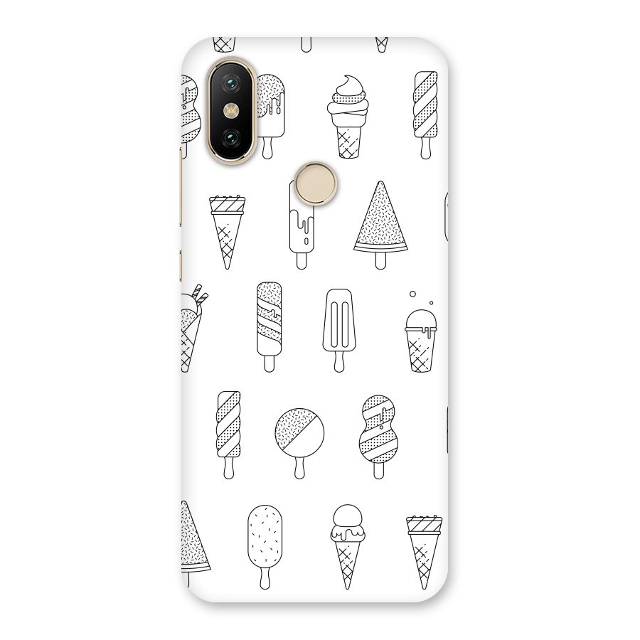 Ice Cream Lines Back Case for Mi A2