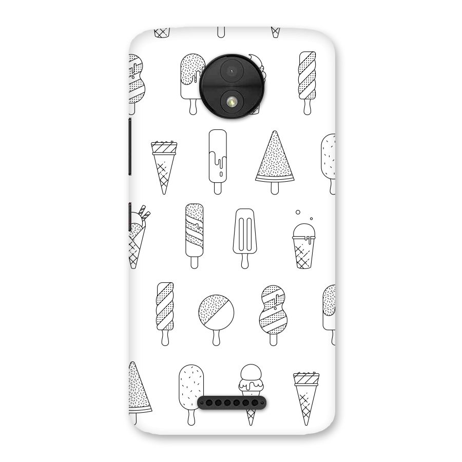 Ice Cream Lines Back Case for Moto C