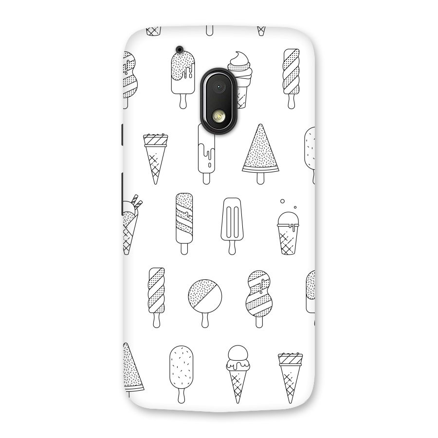 Ice Cream Lines Back Case for Moto G4 Play