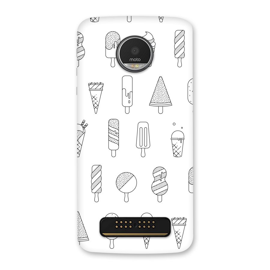 Ice Cream Lines Back Case for Moto Z Play