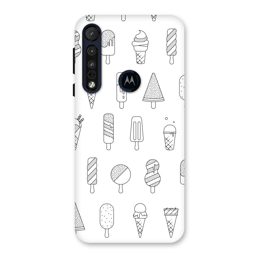 Ice Cream Lines Back Case for Motorola One Macro