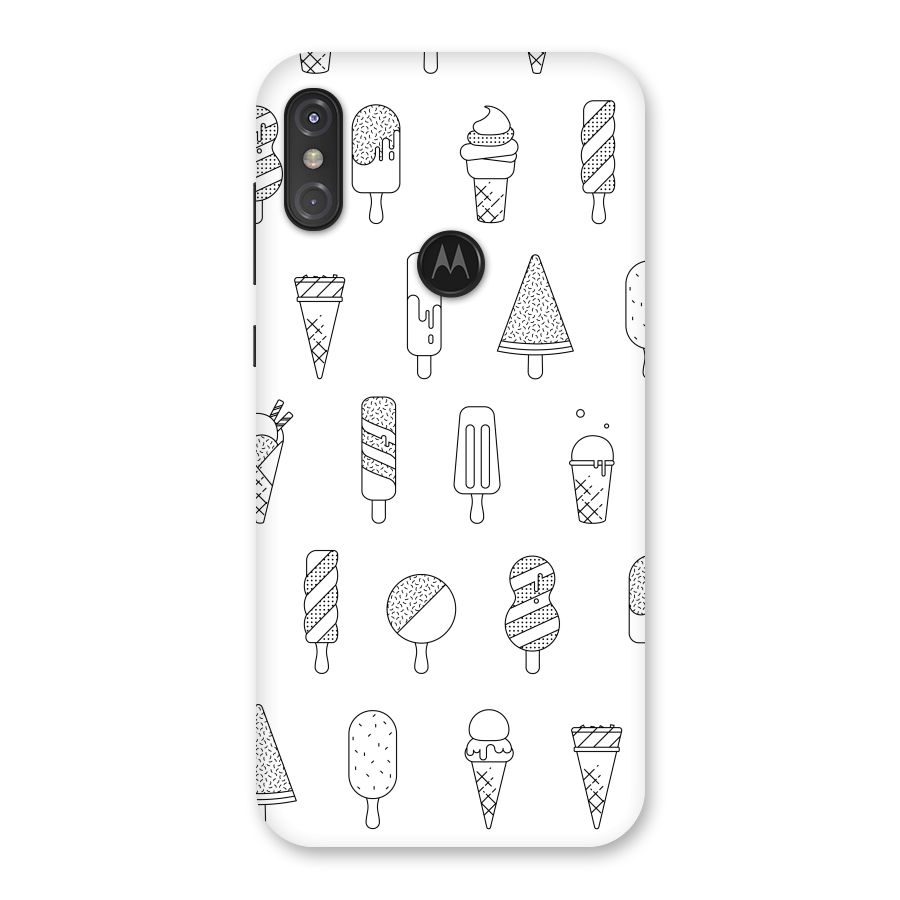 Ice Cream Lines Back Case for Motorola One Power