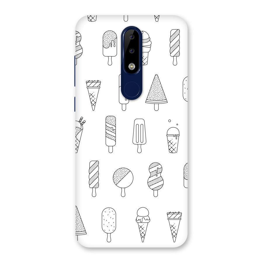 Ice Cream Lines Back Case for Nokia 5.1 Plus