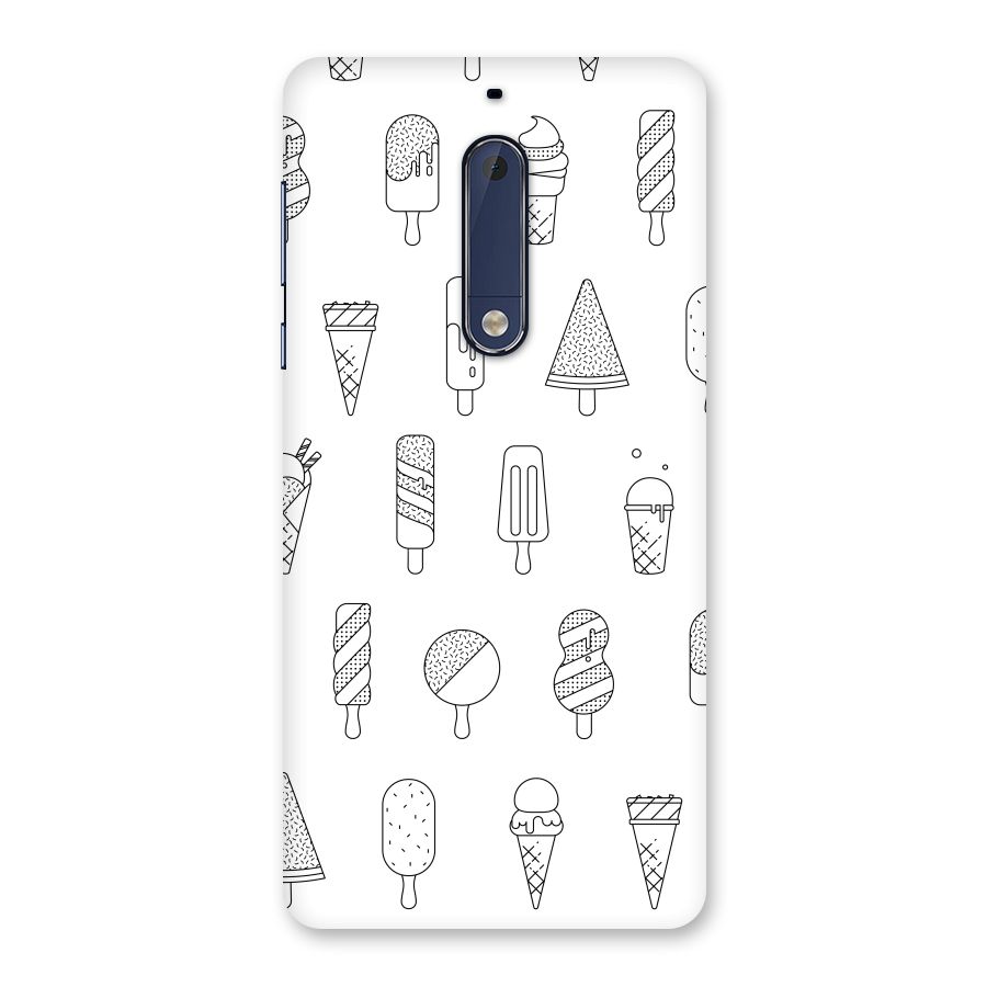 Ice Cream Lines Back Case for Nokia 5