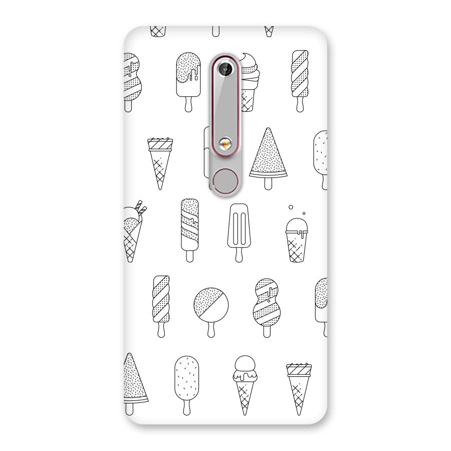 Ice Cream Lines Back Case for Nokia 6.1