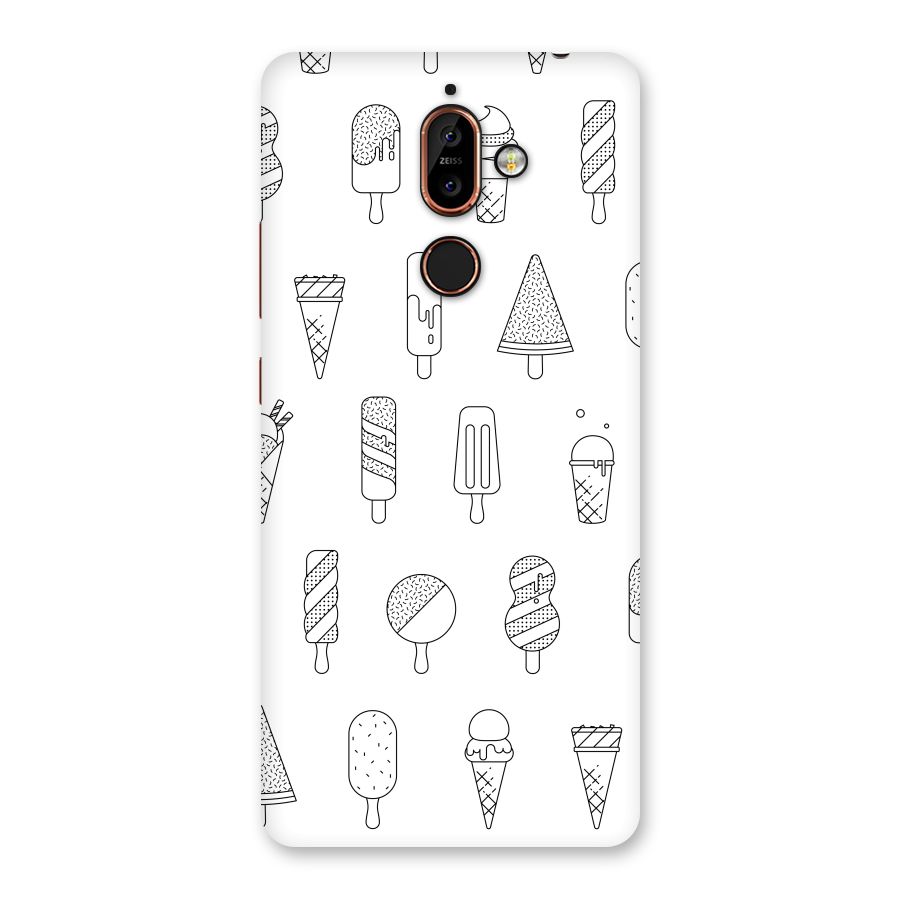 Ice Cream Lines Back Case for Nokia 7 Plus